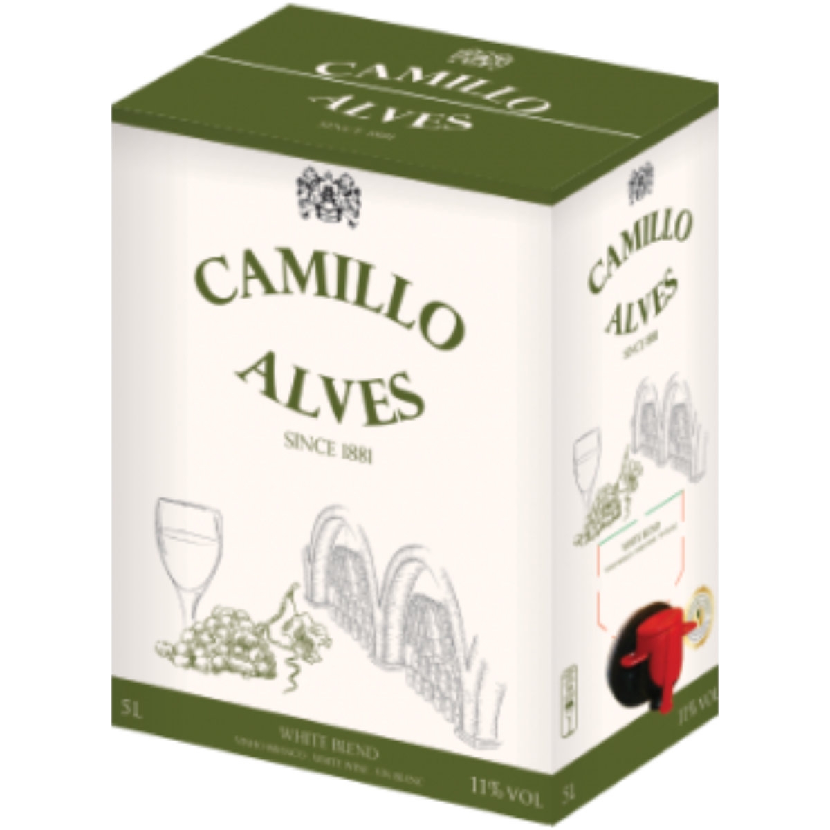 Bag Camillo Branco 5 in L Vinho Box Alves