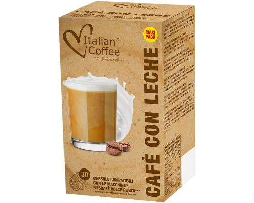 Cápsulas Dolce Gusto * Café Com Leite Italian Coffee 30 Un